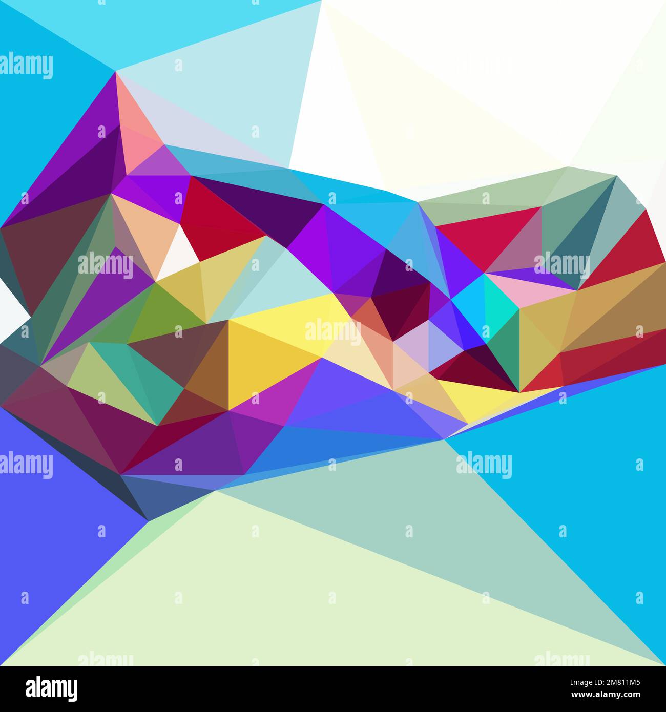 Farbenfroher volumetrischer, niedriger Poly eleganter Hintergrund, mehrfarbiger Vektor, luxuriöse 3D-Abbildung, Hintergrund, Banner, Poster-Tapete Stock Vektor