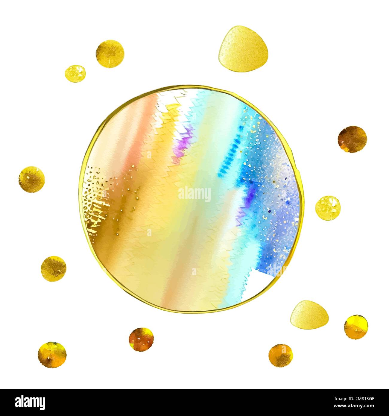 Abstrakte goldene Punkte, reichhaltiger Hintergrund, Geld, Geldzeichen, Luxuselemente Stock Vektor