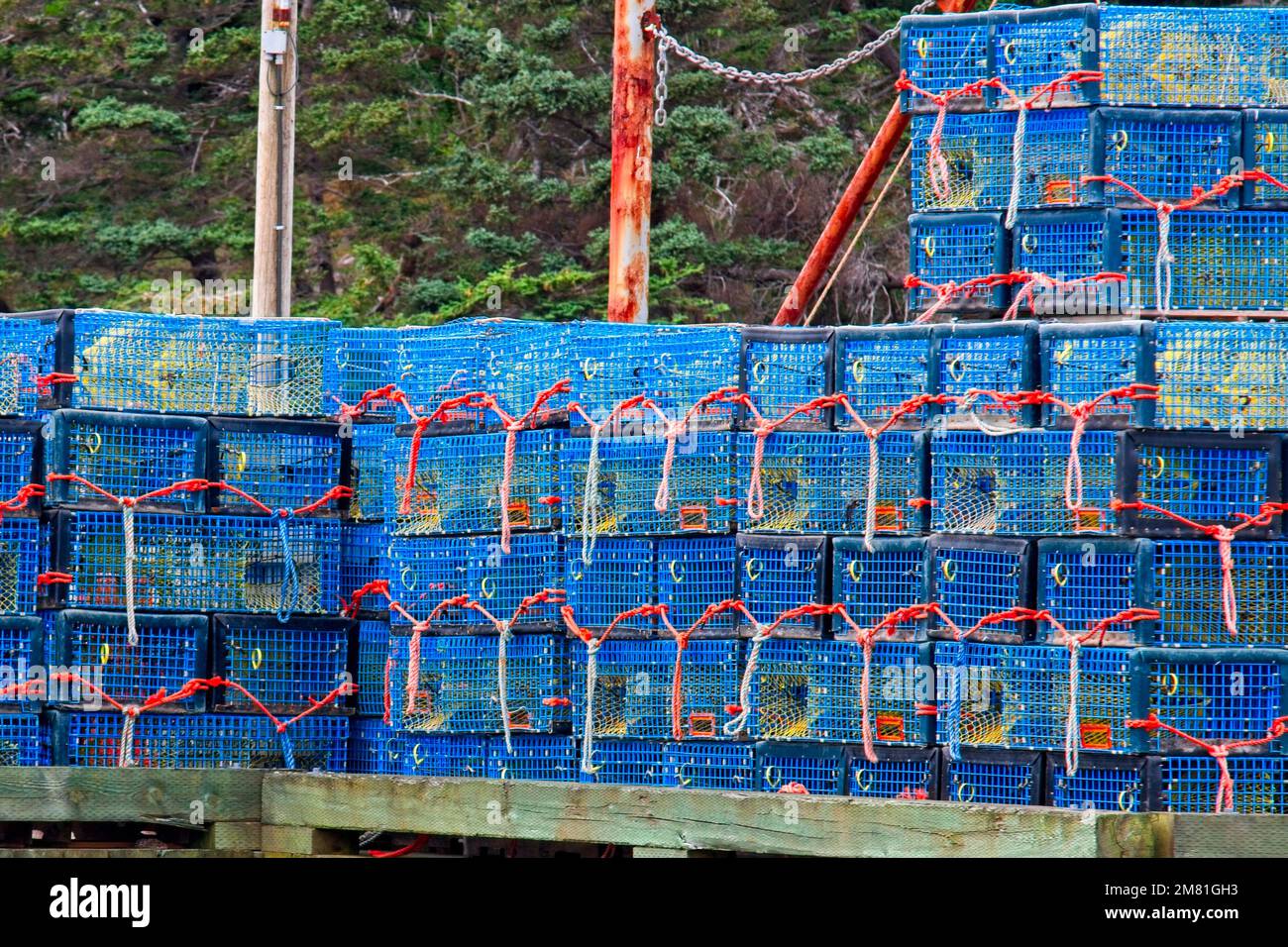 Hummer Wohnanlagen sind alle für die Saison leer, in Neuschottland. Stockfoto