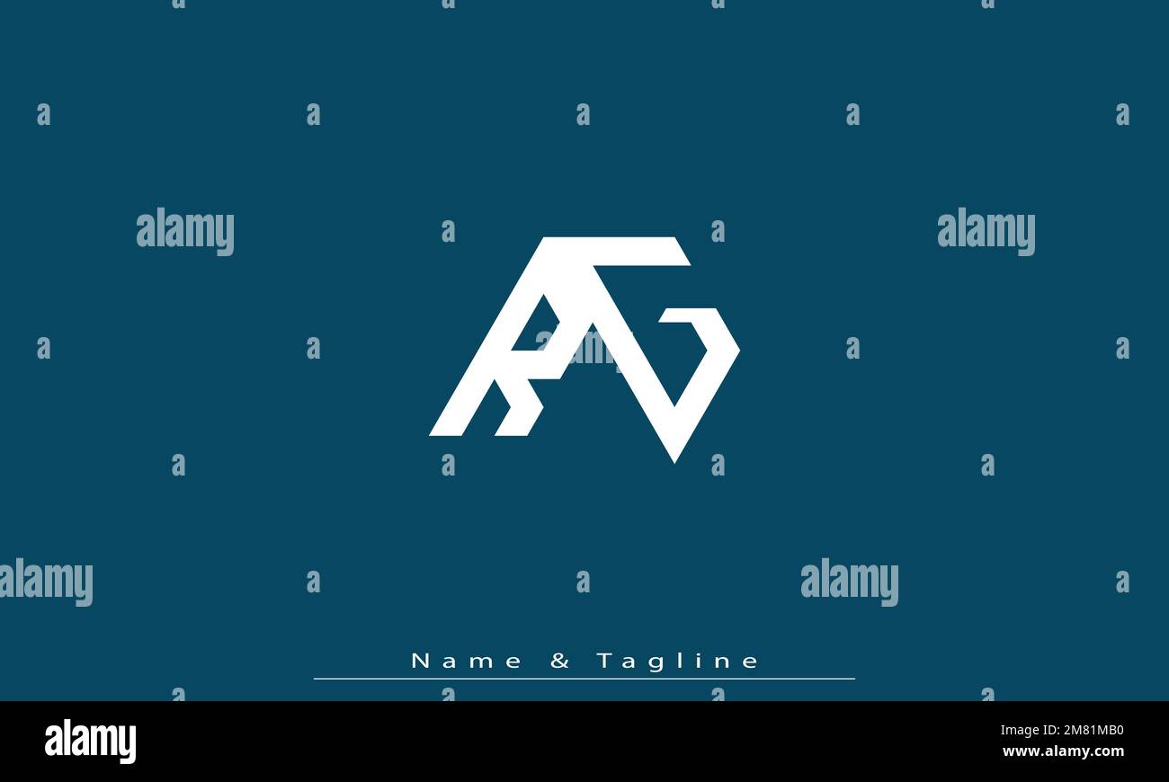 Alphabet Buchstaben Initialen Monogramm Logo RG , GR Stock Vektor