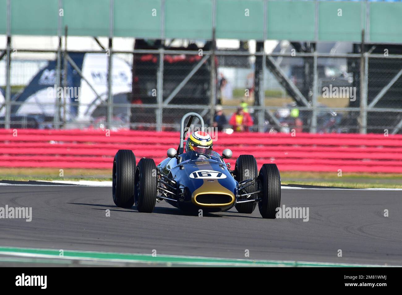 Michael O'Brien, Brabham BT6, Historic Formula Junior, FJHRA, Formula Junior Historic Racing Association, ein 20-minütiges Rennen auf dem Grand Prix Stockfoto