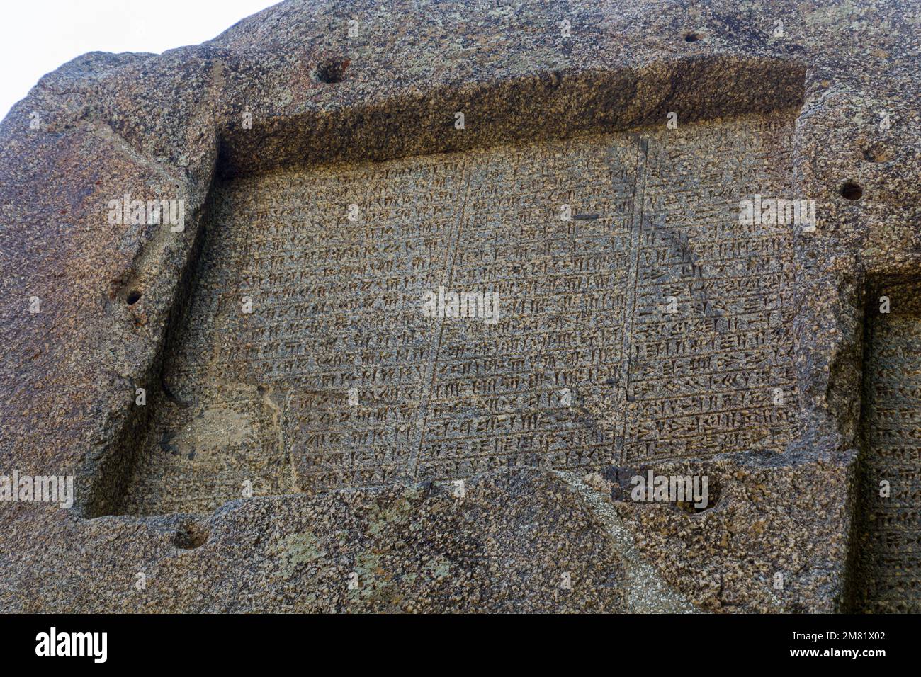 Ganjnameh-Keilschrift in der Nähe von Hamadan, Iran Stockfoto