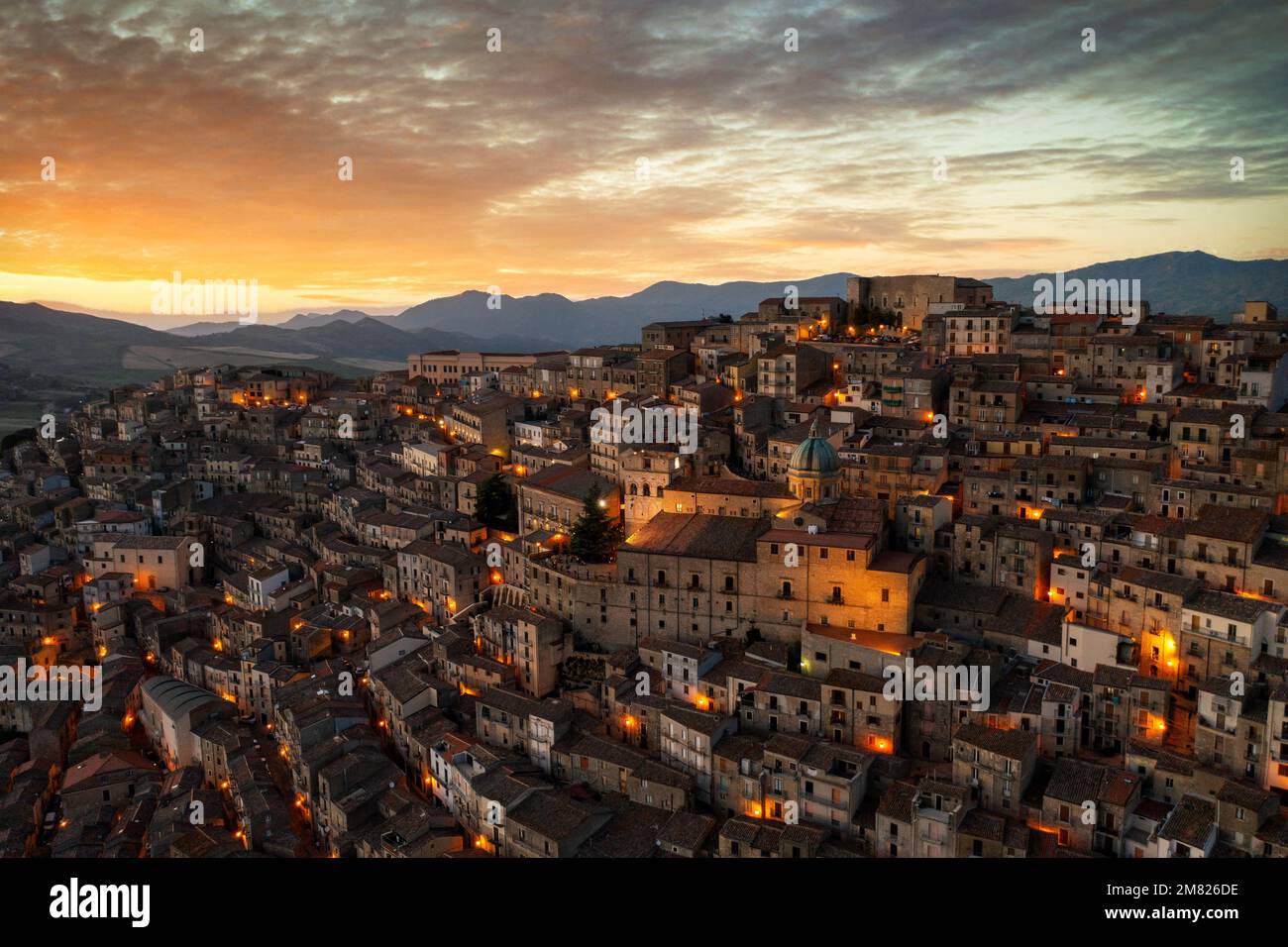 Gangi in Sizilien, Italien, aufgenommen im Sommer 2022 Stockfoto
