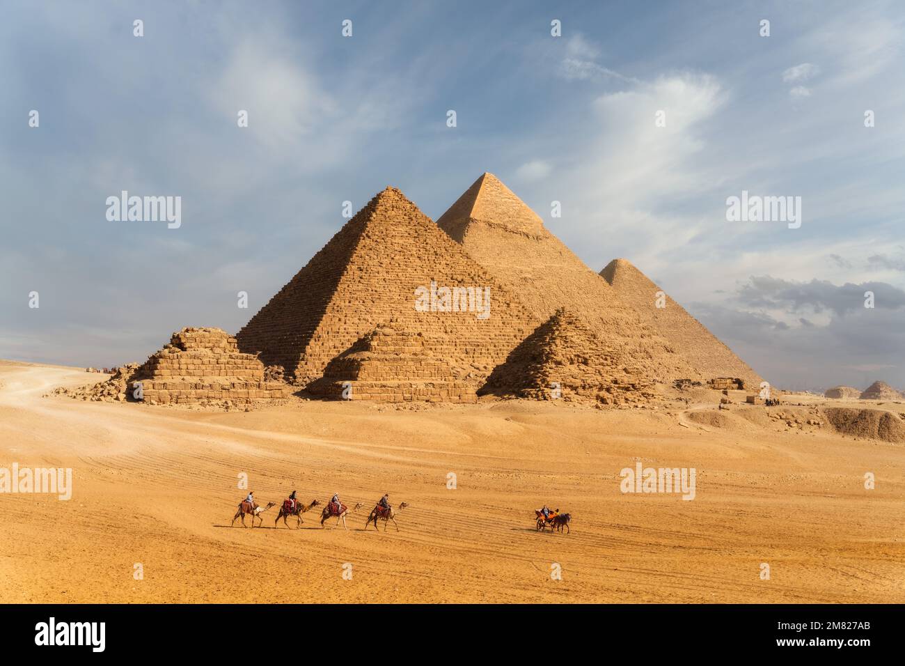 Pyramiden in Kairo, Ägypten im Januar 2022 Stockfoto