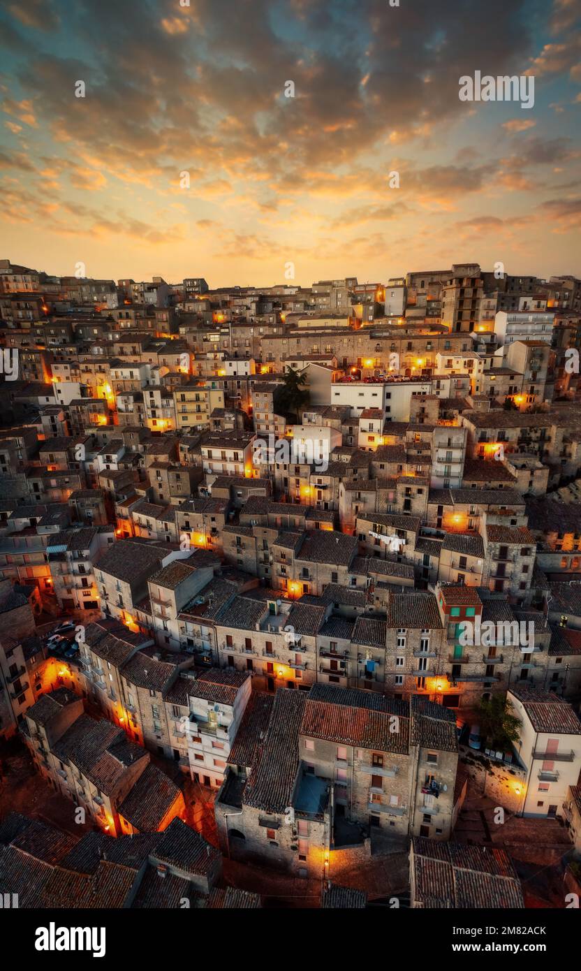 Gangi in Sizilien, Italien, aufgenommen im Sommer 2022 Stockfoto