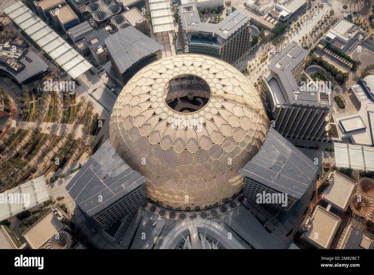 Dubai Expo 2020 Luftaufnahme im April 2022 Stockfoto