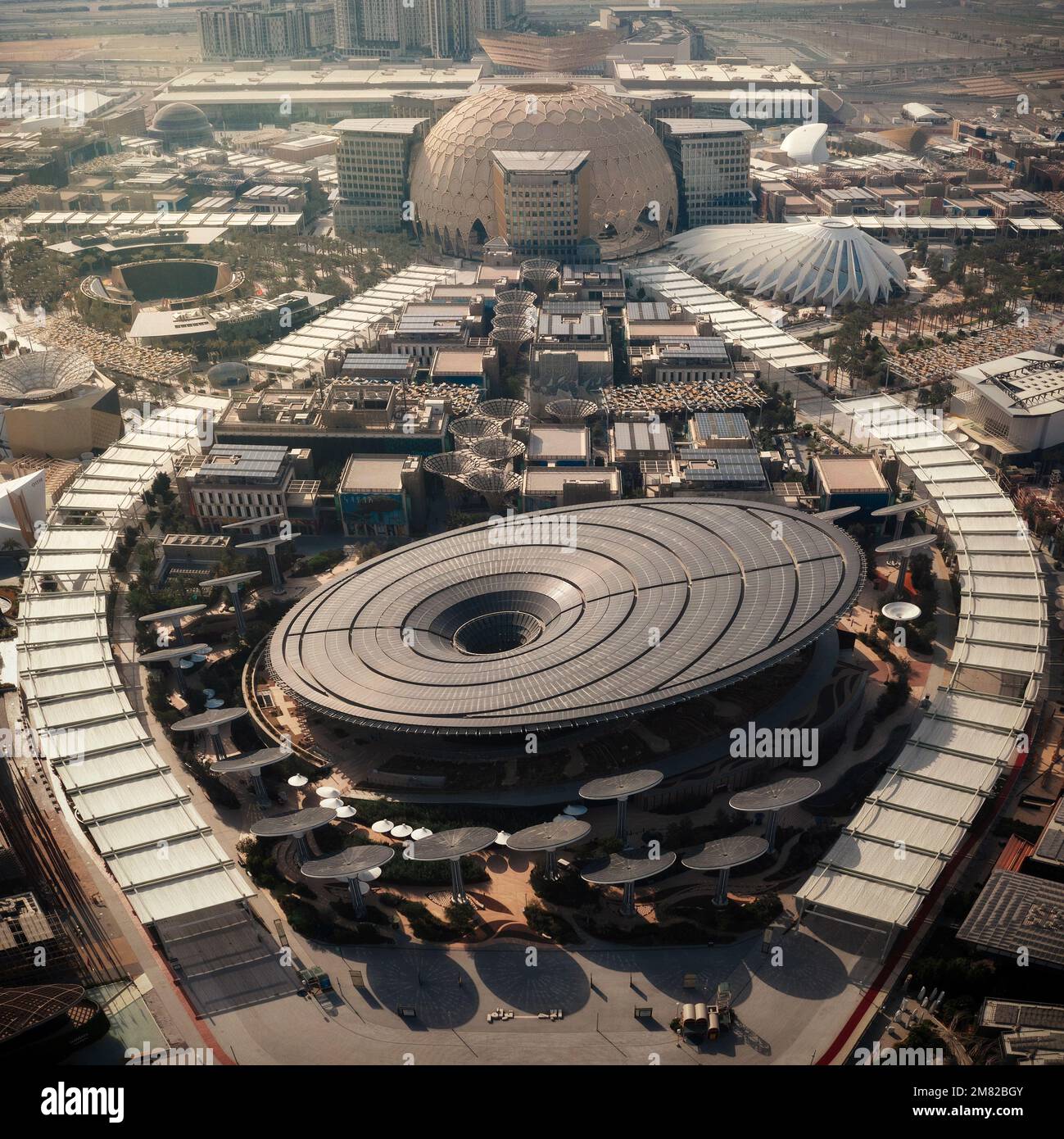 Dubai Expo 2020 Luftaufnahme im April 2022 Stockfoto