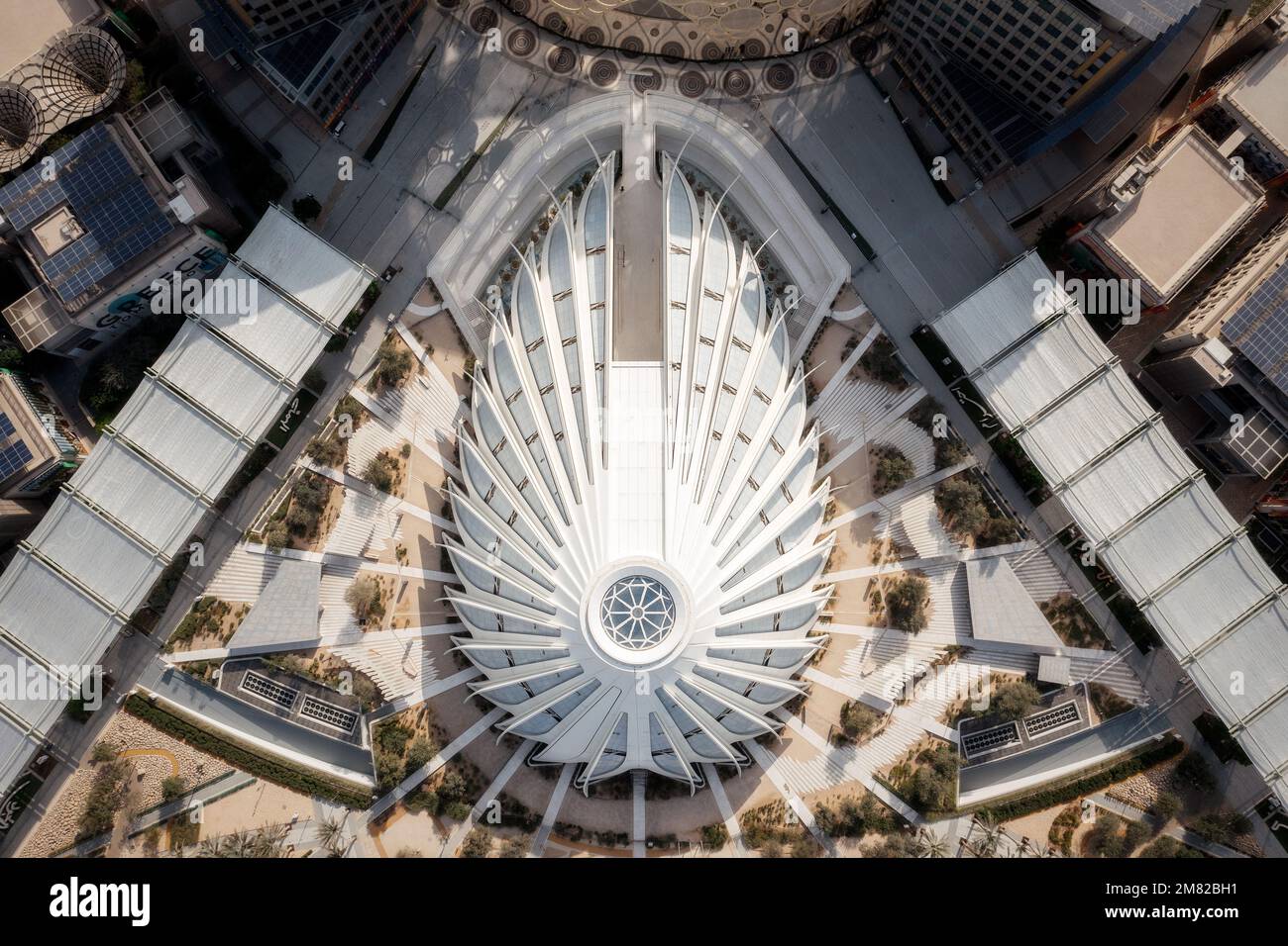 Dubai Expo 2020 Luftaufnahme im April 2022 Stockfoto