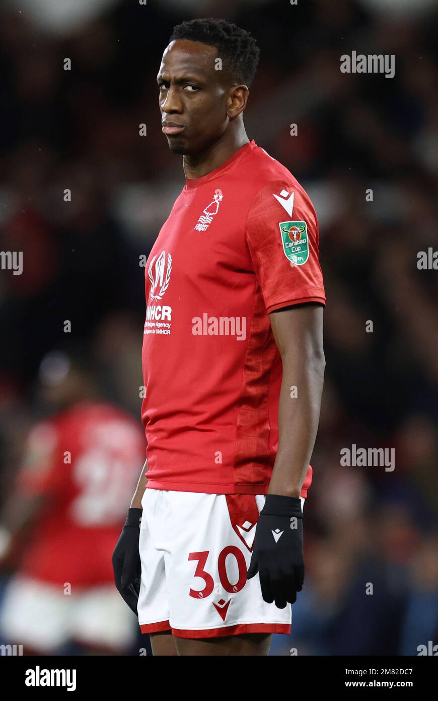 Nottingham, England, 11. Januar 2023. Willy Boly vom Nottingham Forest während des Carabao-Cup-Spiels auf dem City Ground, Nottingham. Das Bild sollte lauten: Darren Staples/Sportimage Stockfoto