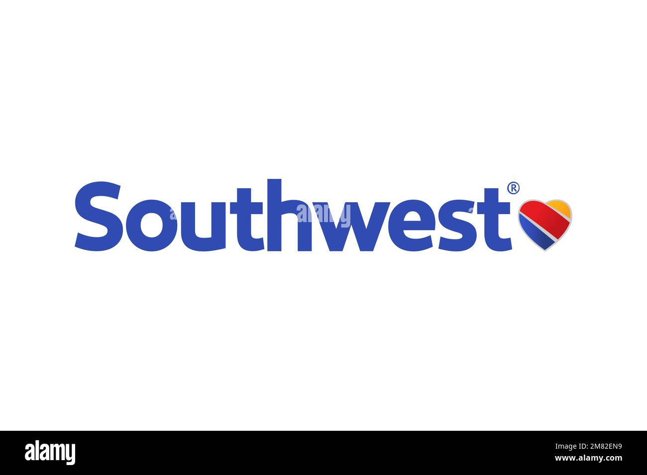 Southwest Airline, Logo, Weißer Hintergrund Stockfoto