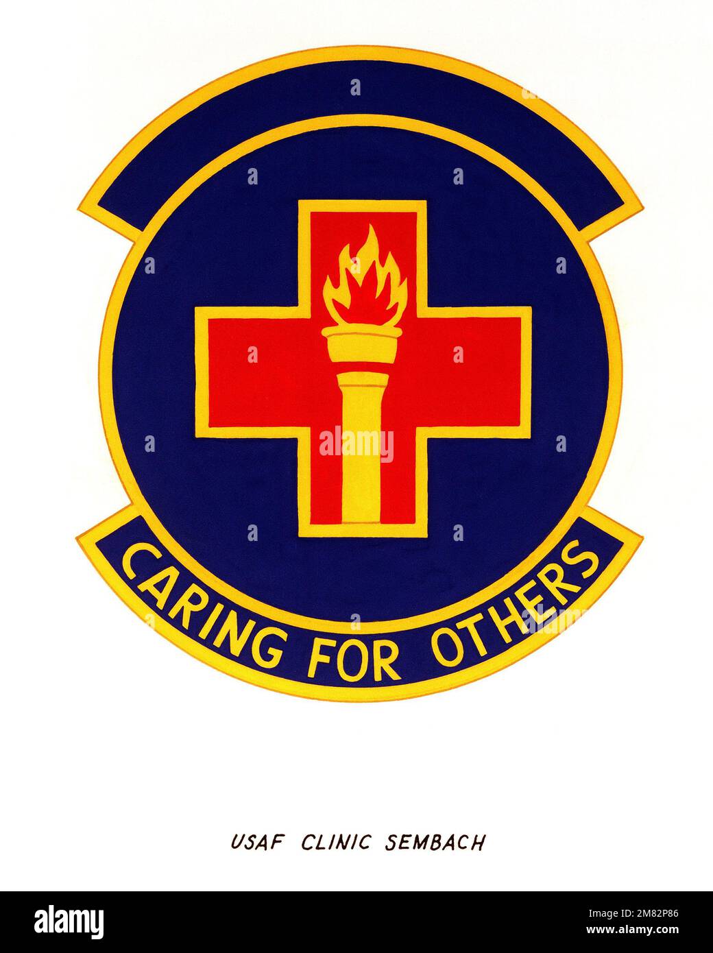 Offizielles Emblem der USAF-Klinik Sembach. Land: Unbekannt Stockfoto