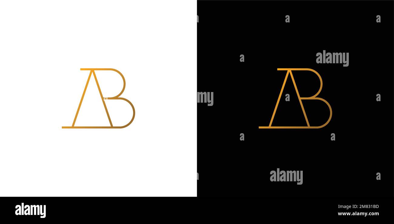 Modernes und elegantes Logo mit ab-Initialen Stock Vektor