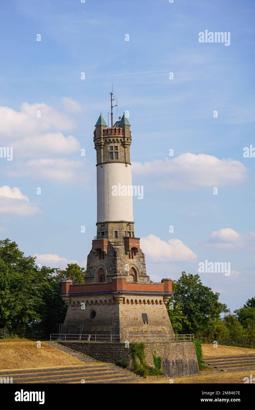 Harkort Tower in Wetter. Alter Aussichtsturm im Ruhrgebiet. Stockfoto