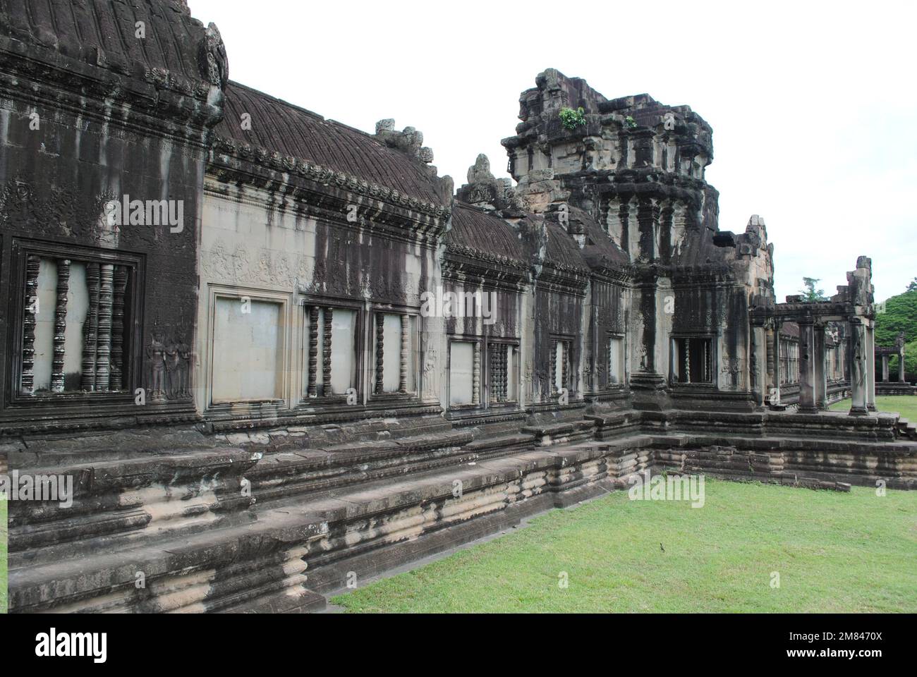 Blick auf den Angkor Wat Tempel Stockfoto