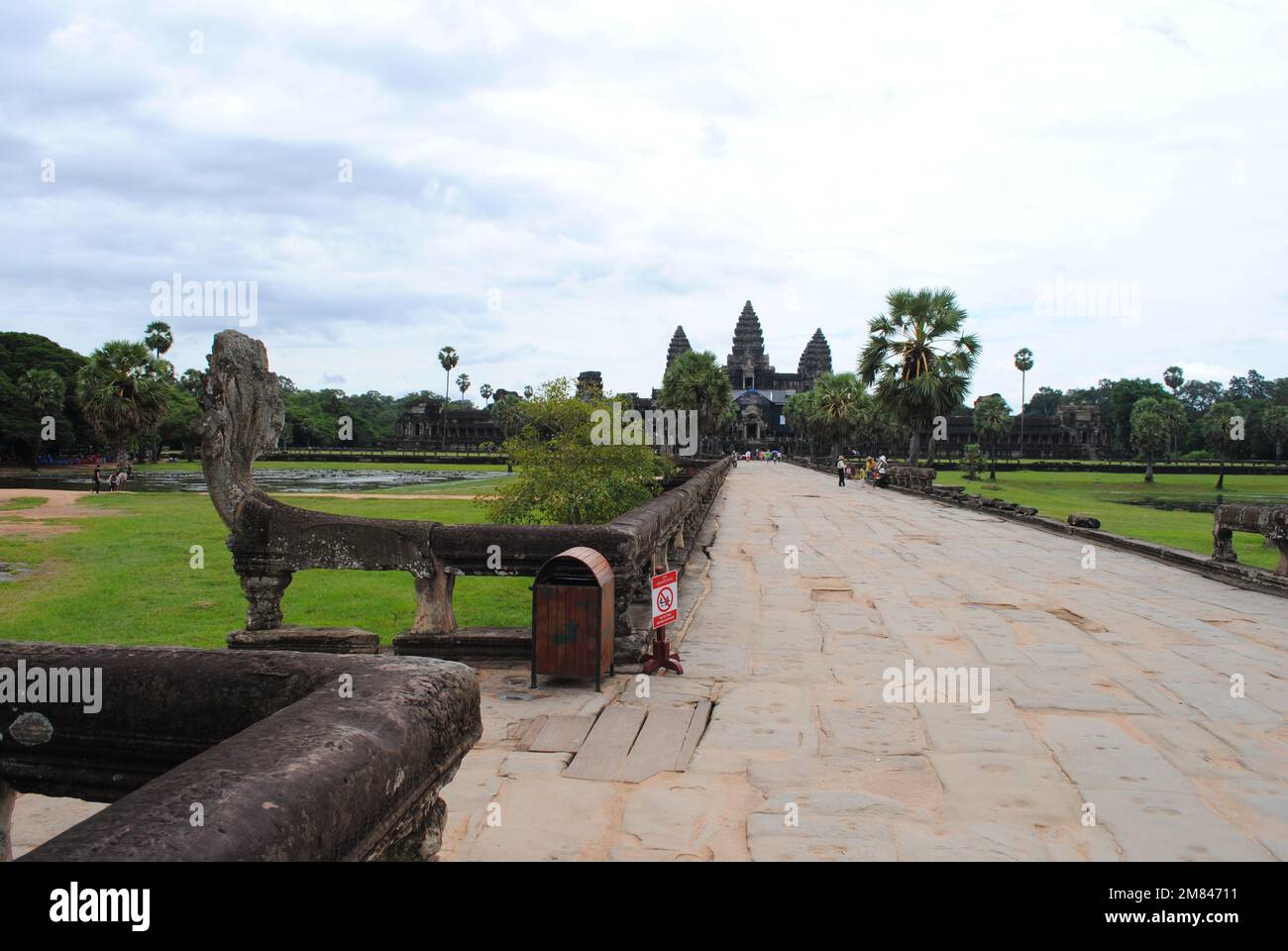Blick auf den Angkor Wat Tempel Stockfoto
