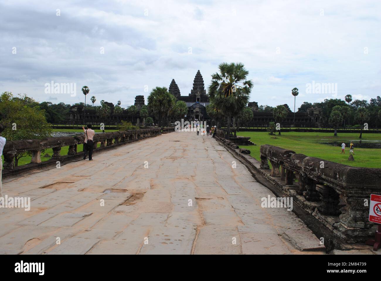 Blick auf den Angkor Wat Tempel Stockfoto