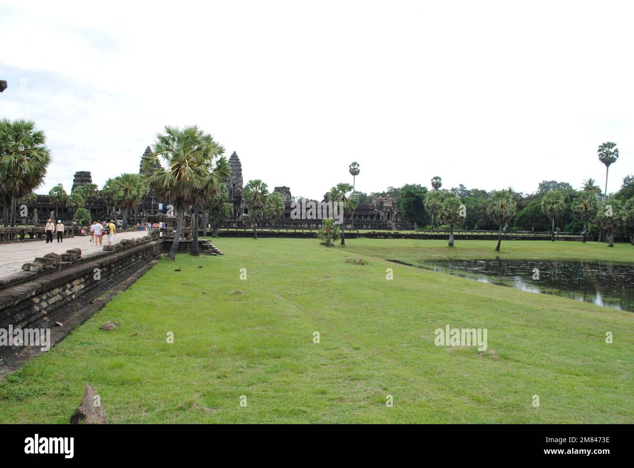 Blick auf den Angkor Wat Tempel Stockfoto