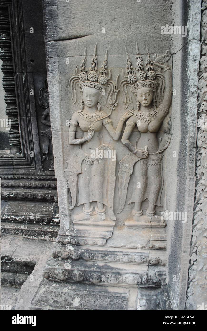 Blick und Details vom Angkor Wat Tempel Kambodscha 2013 Stockfoto