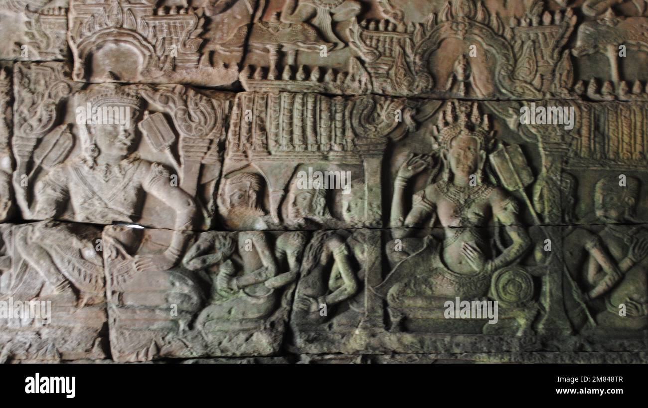 Details zum Angkor Wat Tempel Kambodscha 2013 Stockfoto