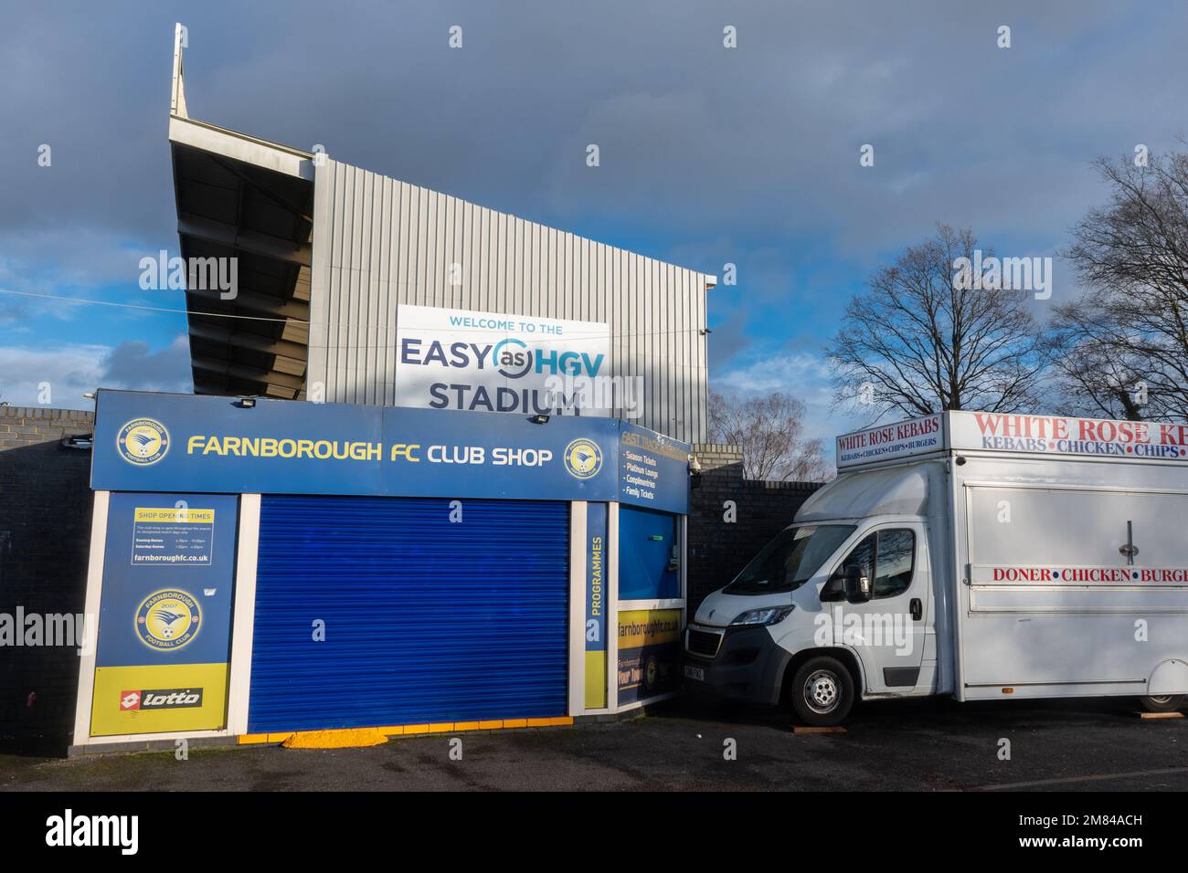 Farnborough Football Club, Cherrywood Road, Farnborough, Hampshire, England, UK Stockfoto