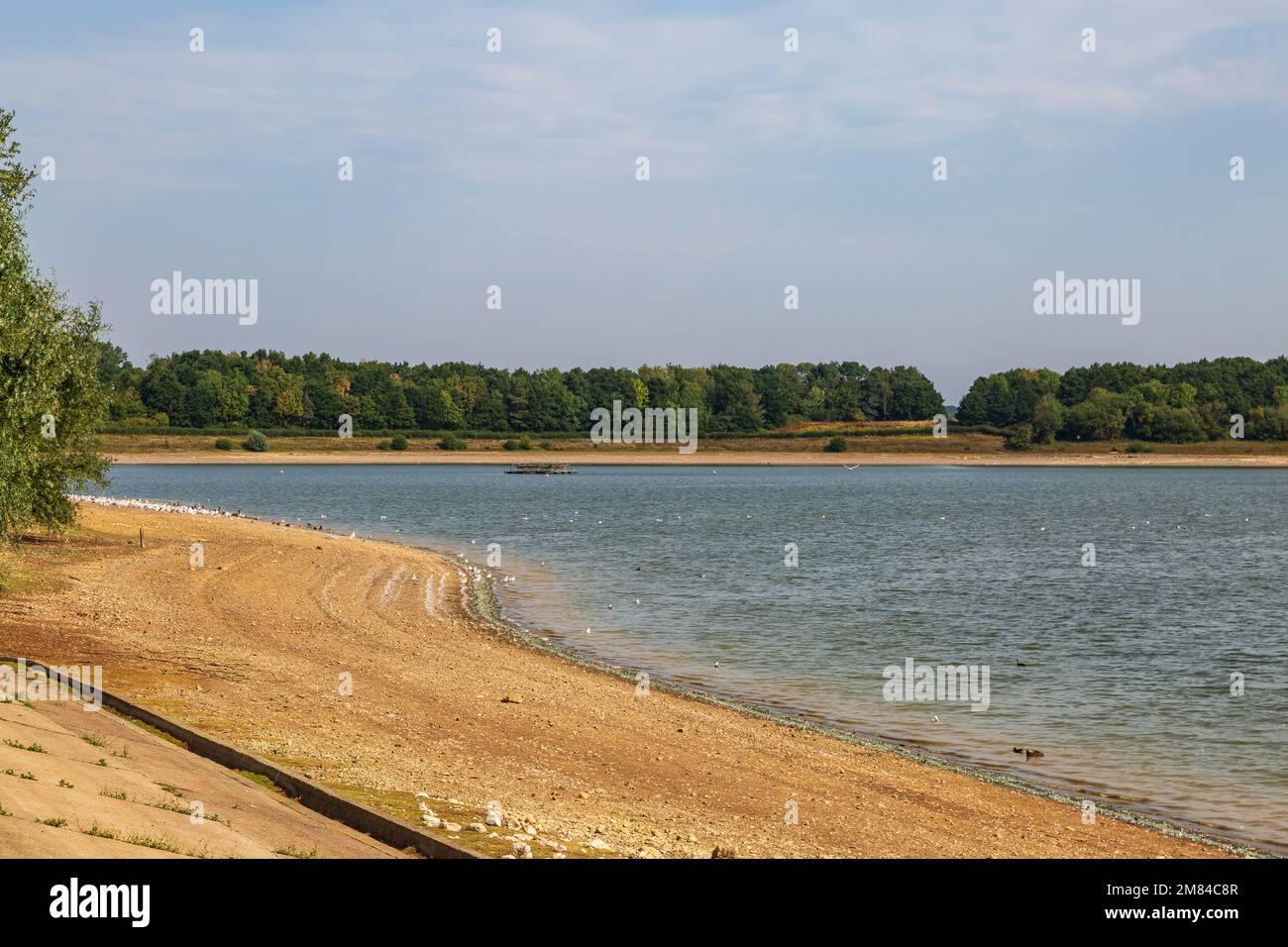 Blick auf das Arlington Reservoir in Sussex Stockfoto