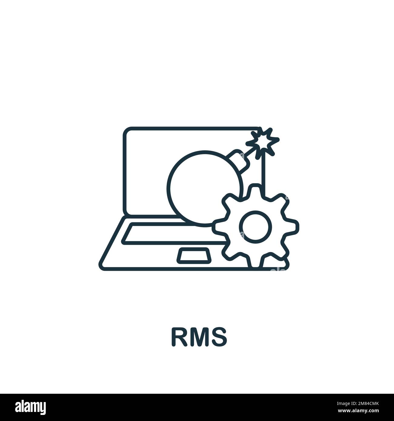 RMS-Symbol. Einfarbiges einfaches Talent Development-Symbol für Vorlagen, Webdesign und Infografiken Stock Vektor