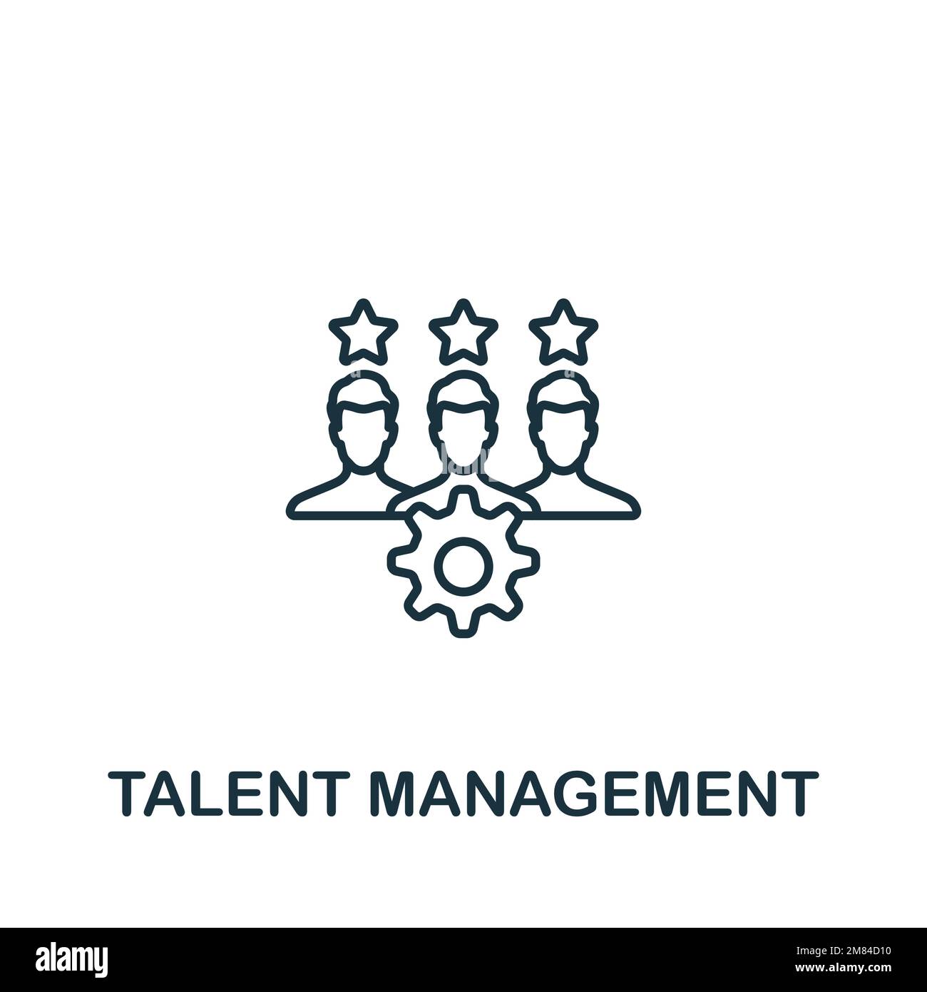 Symbol "Talentmanagement". Einfarbiges einfaches Talent Development-Symbol für Vorlagen, Webdesign und Infografiken Stock Vektor