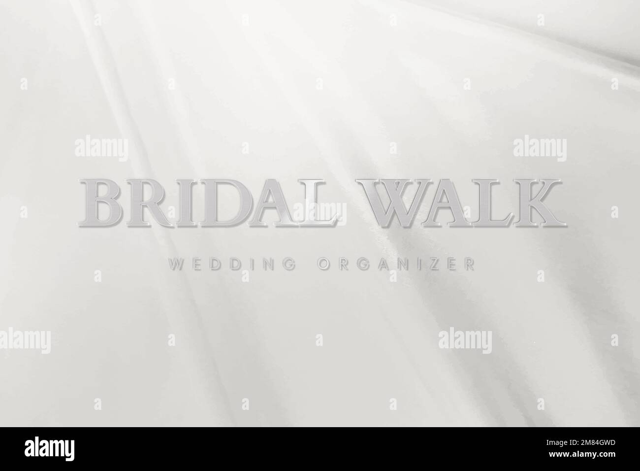 Schablone für Hochzeitsorganisator in Metallic-Silber-Logo Stock Vektor