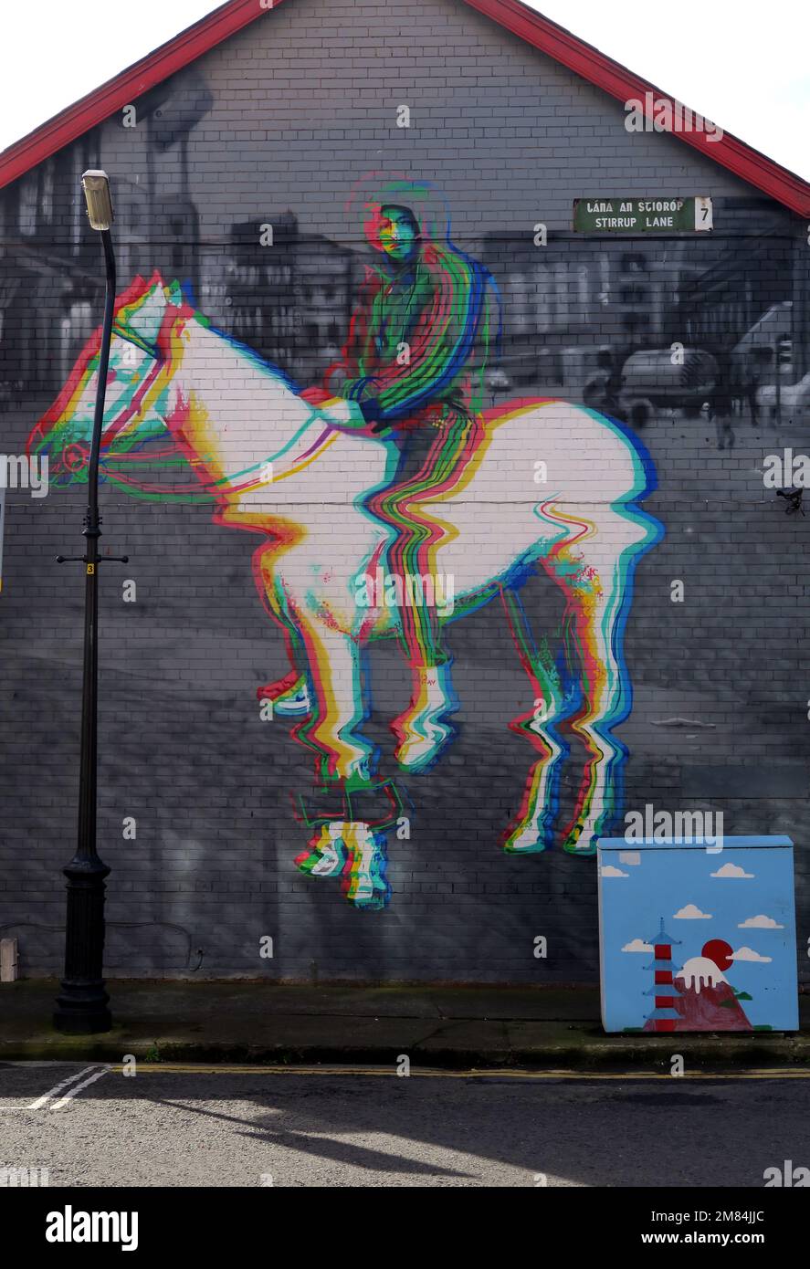 Stirrup Lane, 3D Art, Dublin 7, Eire, Irland Stockfoto