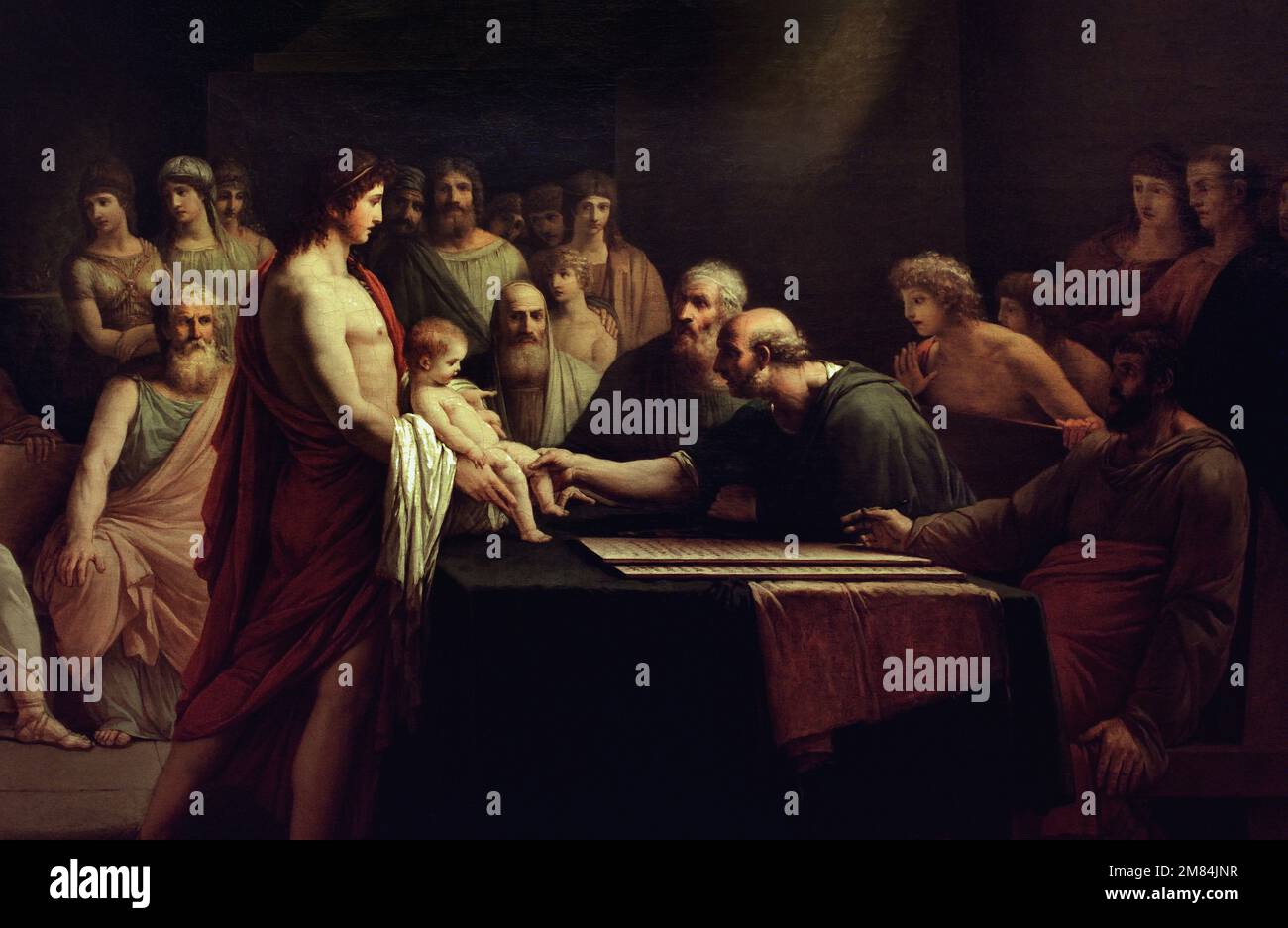 Sparta's Children's Choice 1785-1786 Jean Piere Saint Ours 1752-1809 GENEVE Switserland ( Detail ) Stockfoto