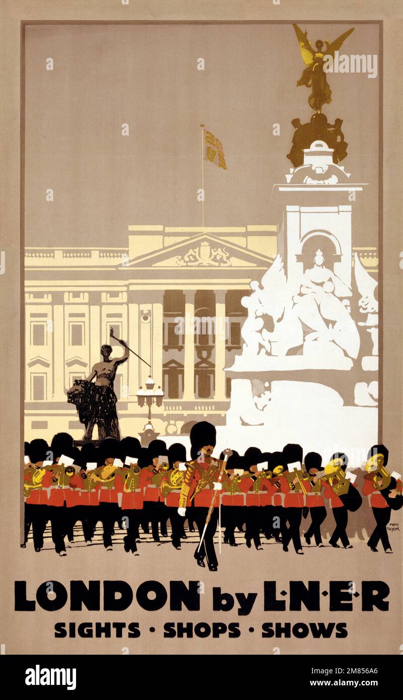London by L.N.E.R. by Fred Taylor (1875-1963). Poster wurde 1920 in Großbritannien veröffentlicht. Stockfoto