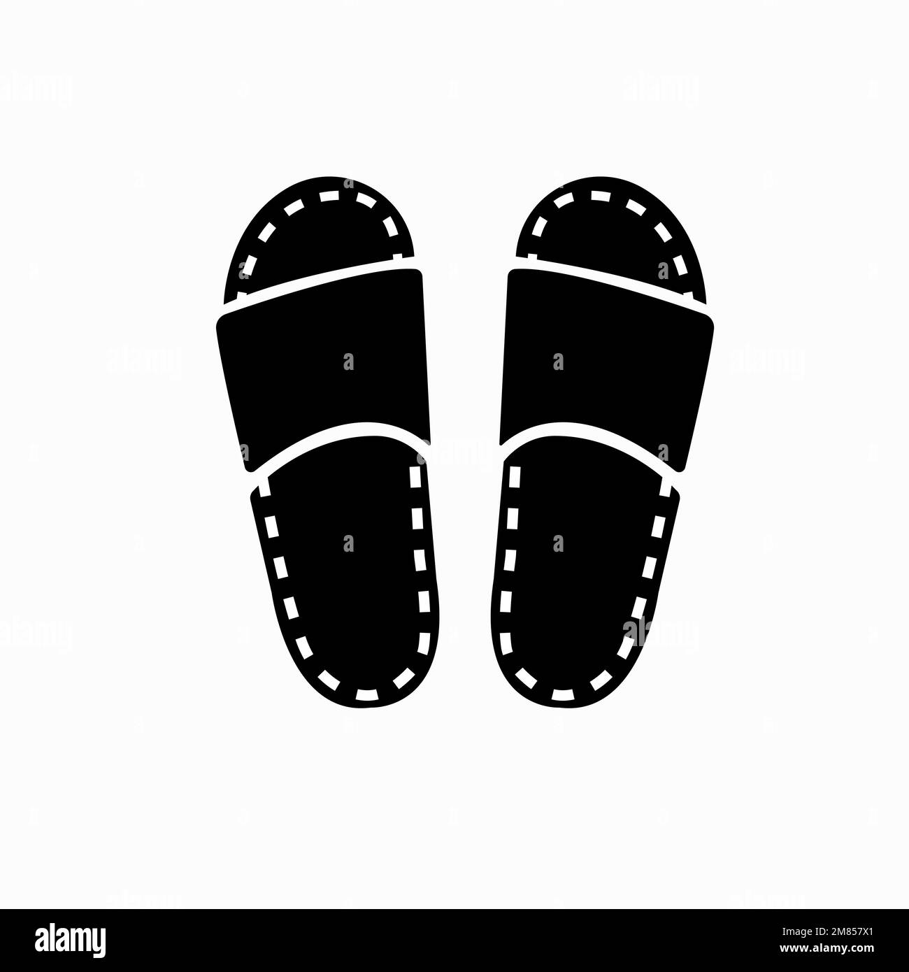 Vektordarstellung für Flip-Flops-Symbole oder isolierte Logos – hochwertige schwarze Vektorsymbole Stock Vektor