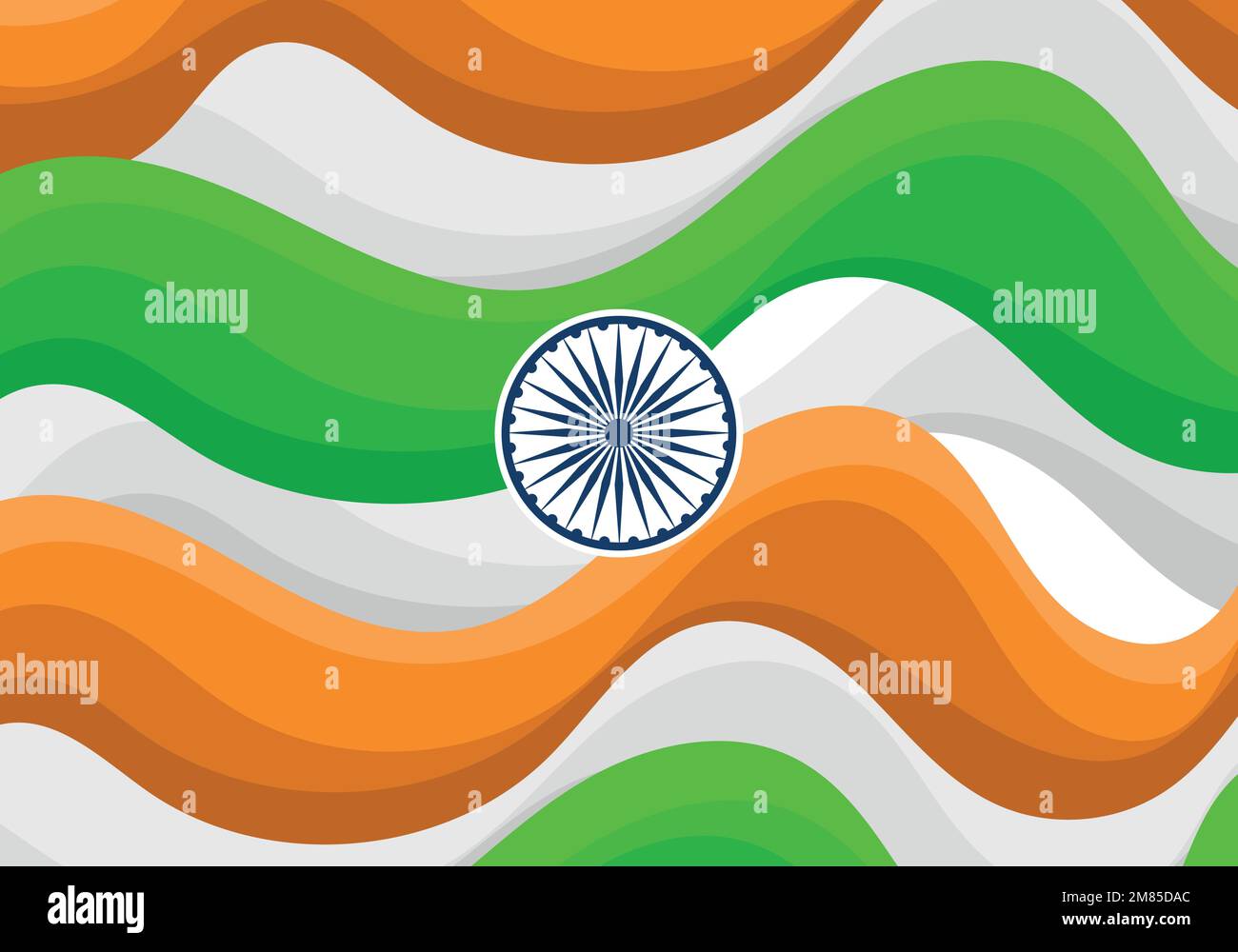26. Januar, Happy Republic Day of India im vektorischen Hintergrund. Vektorhintergrundkonstruktion Stock Vektor