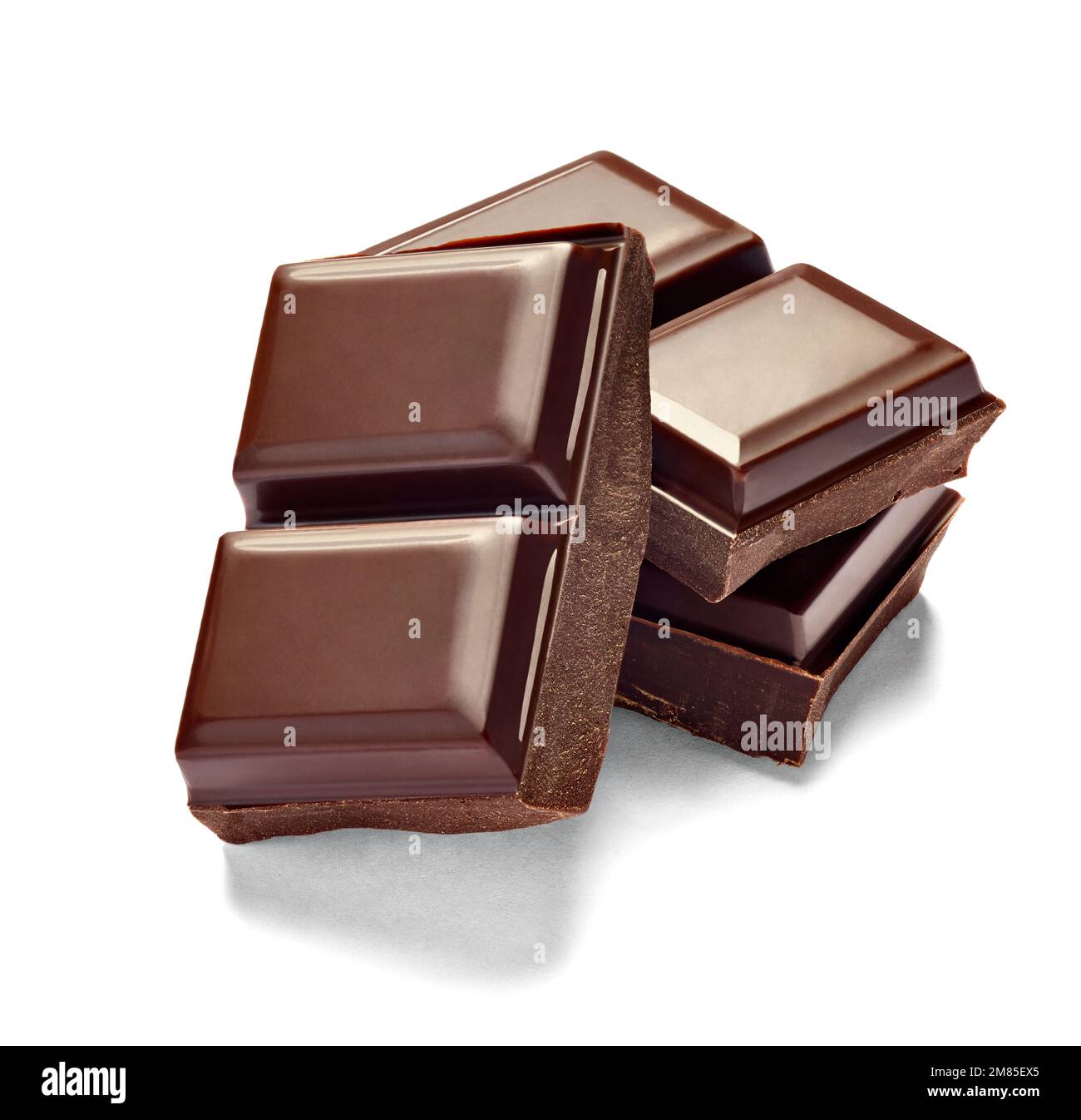 Schokolade süße Lebensmittel Dessert Stapel braunen Kakao dunkle Stück köstliche Zutat kalorienreiche Ernährung Stockfoto