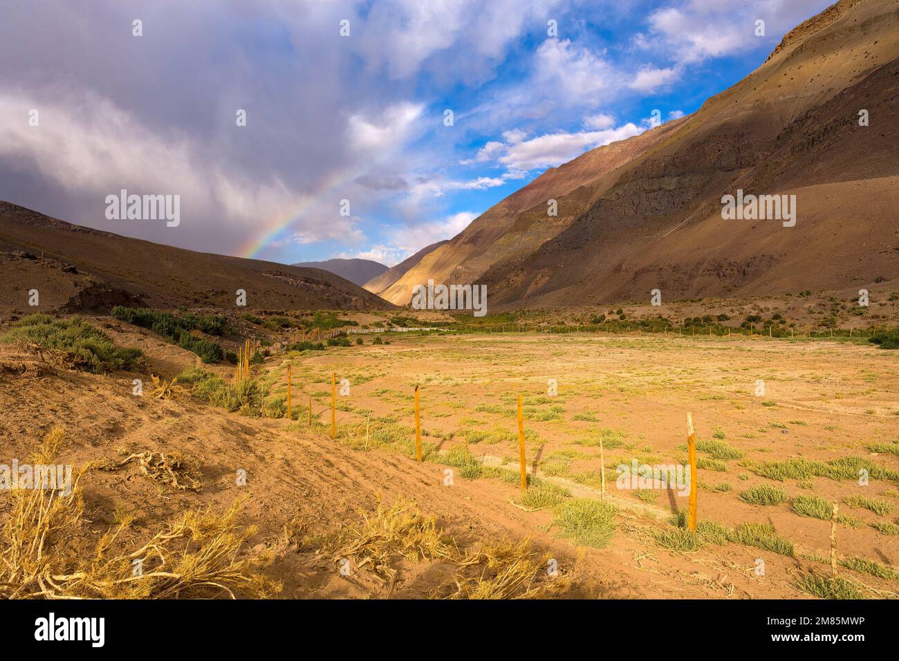 Farm in Quebrada Paredones im Norden Chiles. Stockfoto