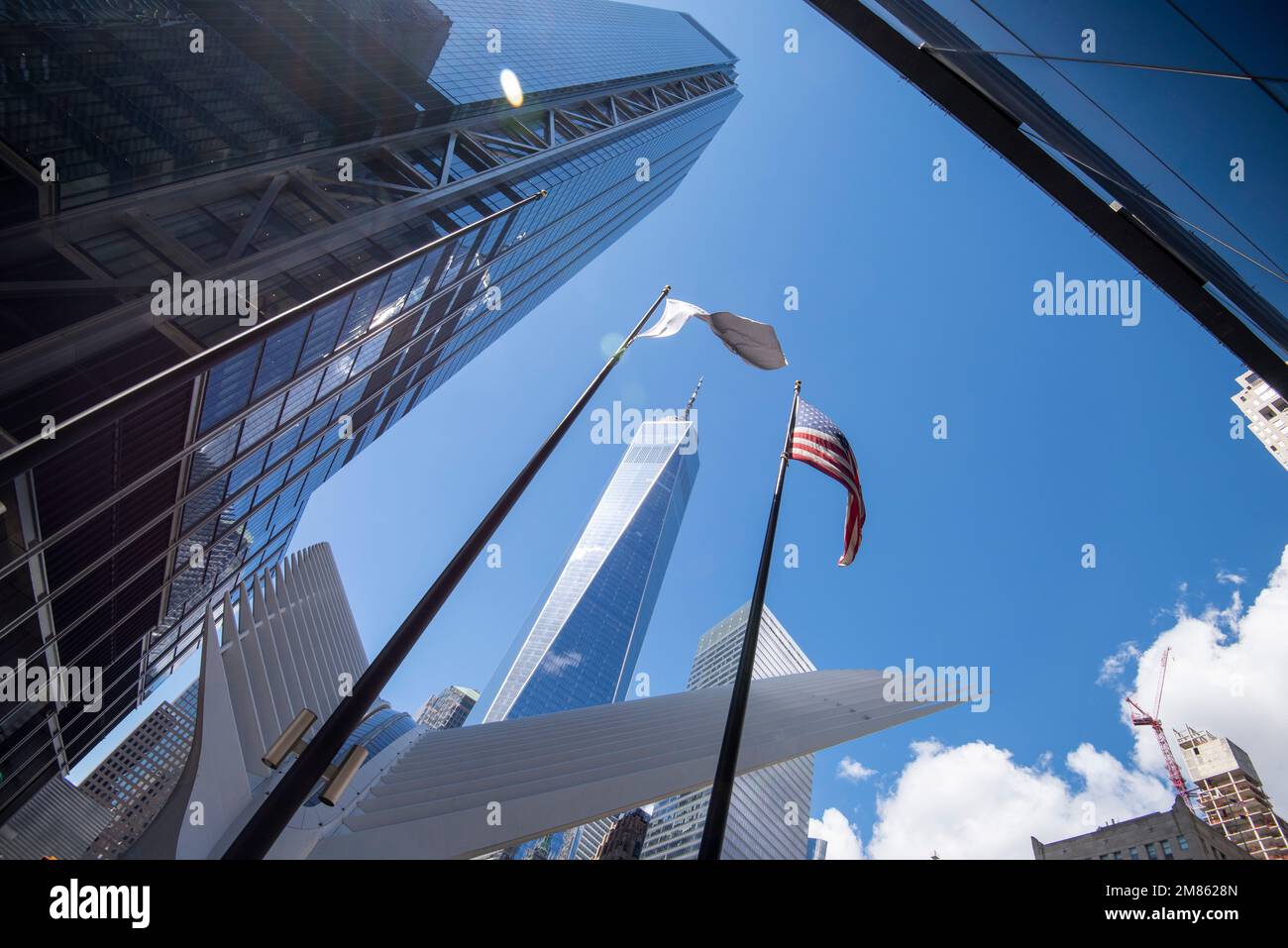 Außenansicht des World Trade Center Transportation Hub 'Oculus' in Manhattan, New York City, USA Stockfoto