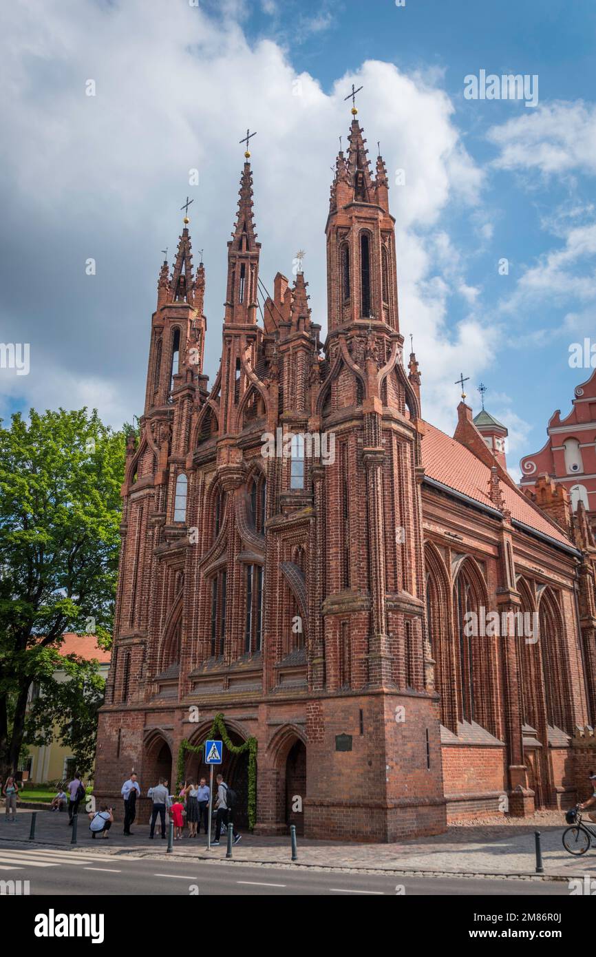 Bernardinenkirche (Bernardinu Baznycia) Kirche St. Francis von Assisi Vilnius Litauen Stockfoto