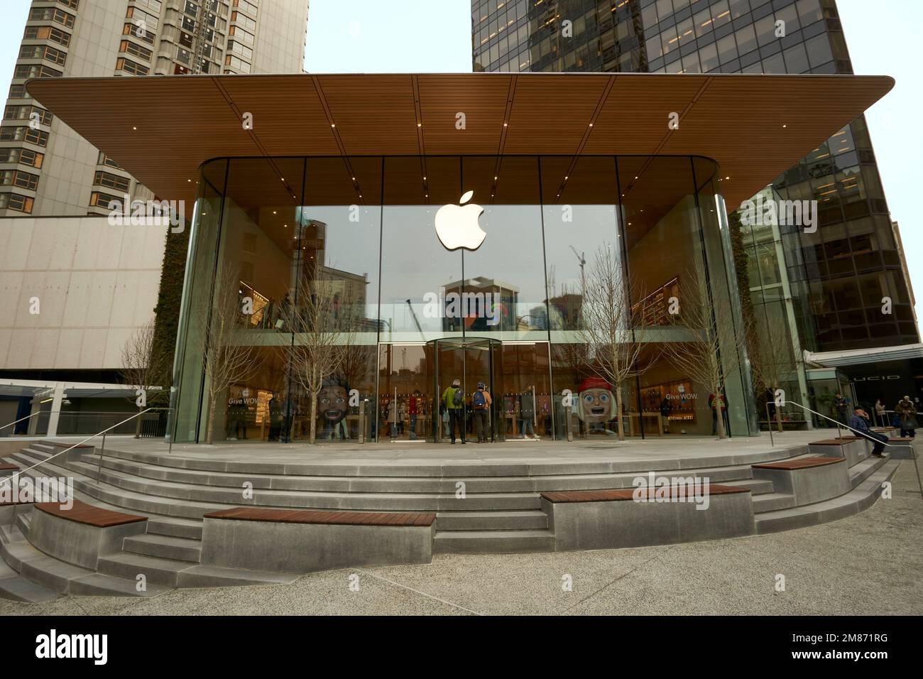 Der neue Apple Pacific Centre Store in der West Georgia Street im Stadtzentrum von Vancouver, British Columbia, Kanada Stockfoto
