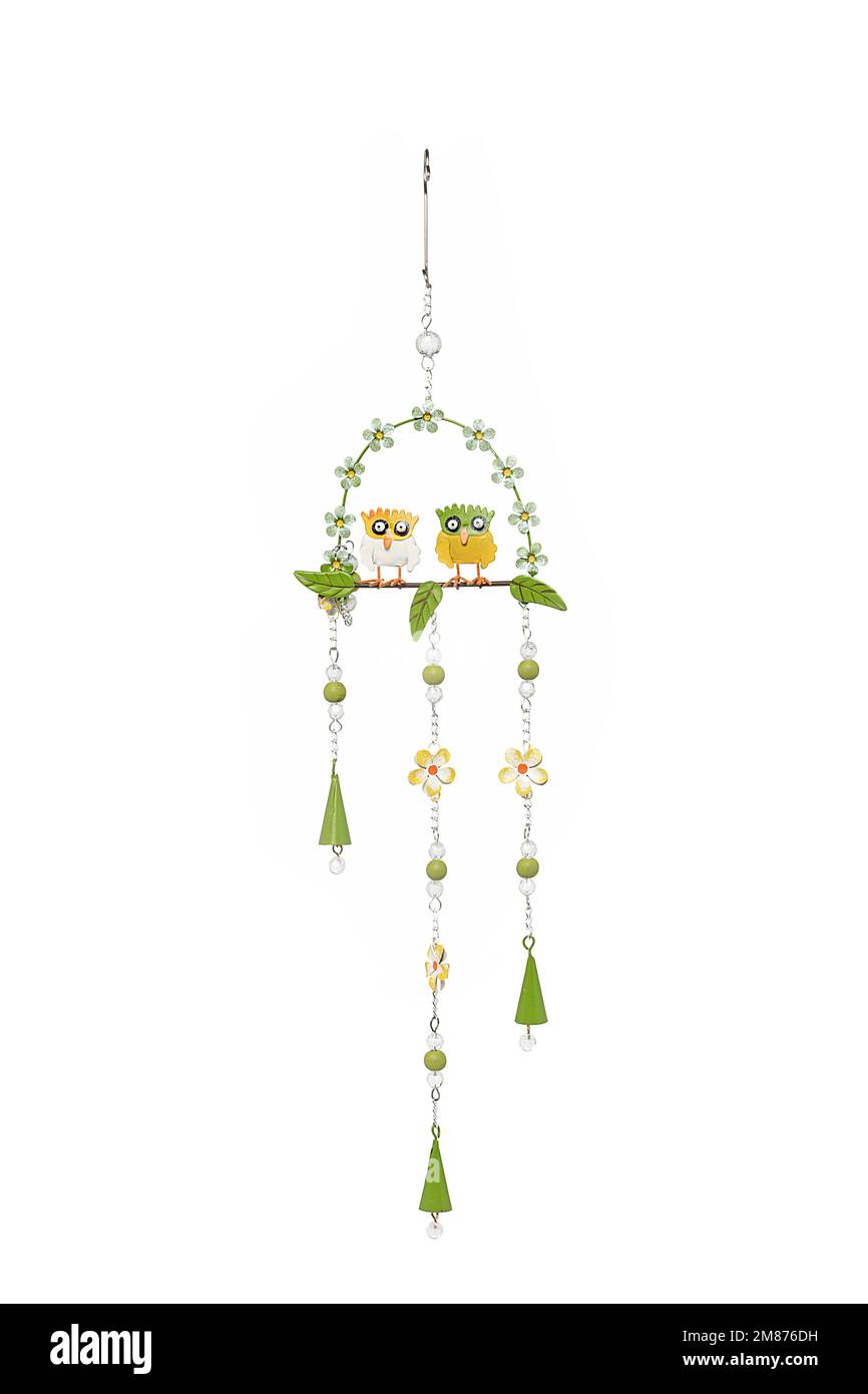 Schnürzeug zum Aufhängen mit verschiedenen Figuren. Geschenk zu Weihnachten, Ostern, Valentinstag, Feiertag, Winter, Sommer, Frühling, Geburtstag Stockfoto