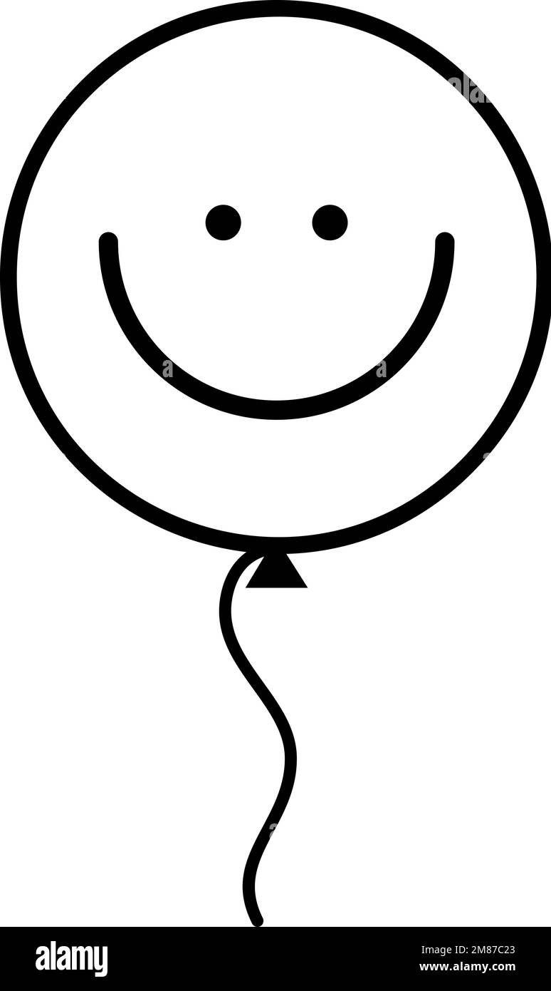 Symbol für ein lächelndes Stücklistensymbol. Symbol für frohe Feiertage. Ein Festzeichen Stock Vektor