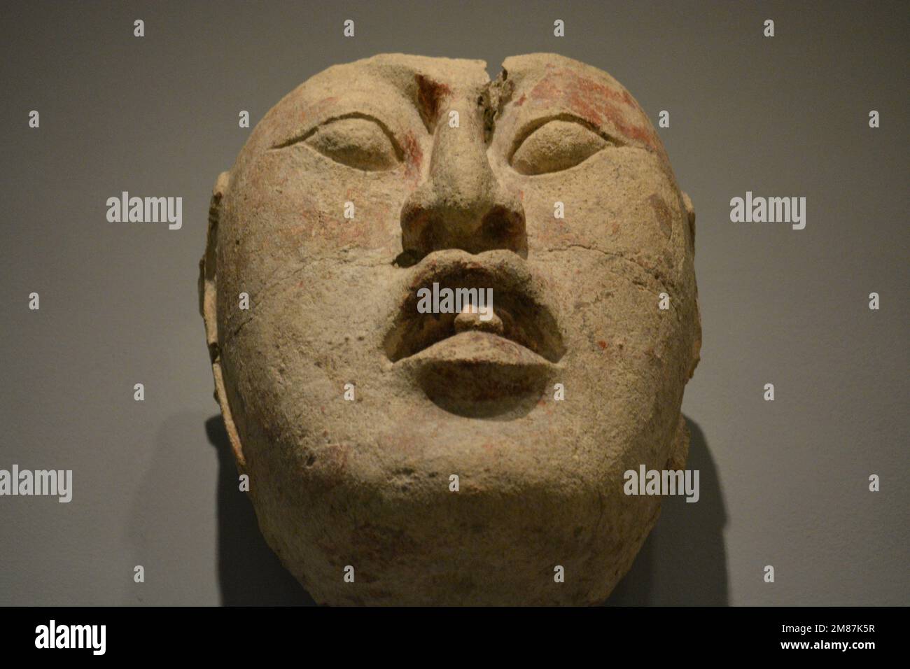 Maya Mask, präkolumbianische Kunst im Dallas Museum of Art, Dallas Texas Stockfoto