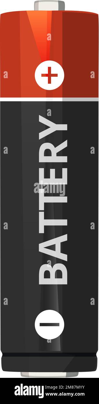 Elektrischer Leistungsspeicher. Cartoon-Symbol für Energiebatterie Stock Vektor