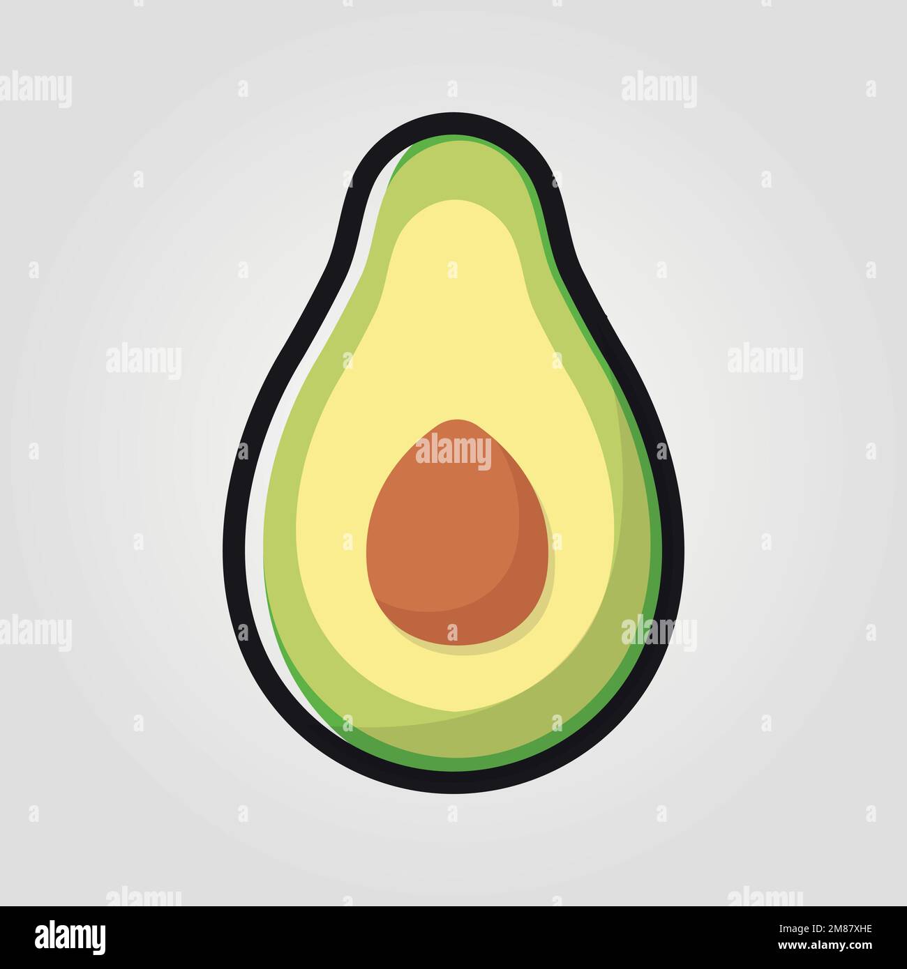 Avacado Fruit Social Media Emoji. Moderner Einfacher Vektor Für Websites Oder Mobile Apps Stock Vektor