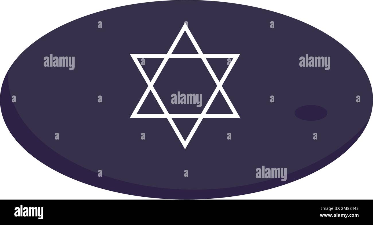 Isolierter jüdischer Stern von david Icon Vector Stock Vektor