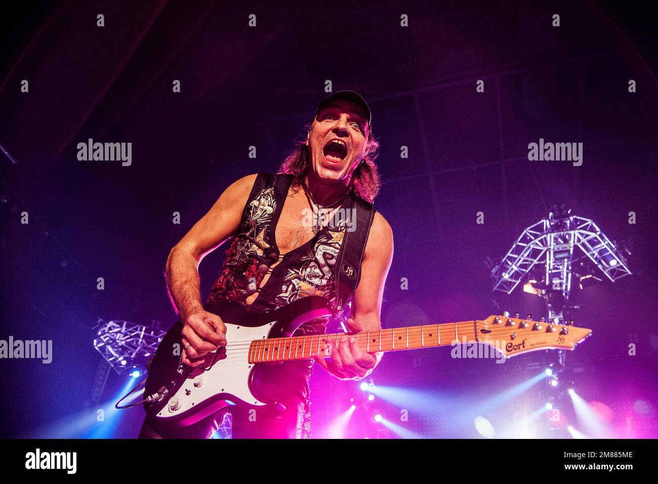 Matthias Jabs, Leadgitarrist der deutschen Rockband Scorpions. Lissabon, 2011 Stockfoto