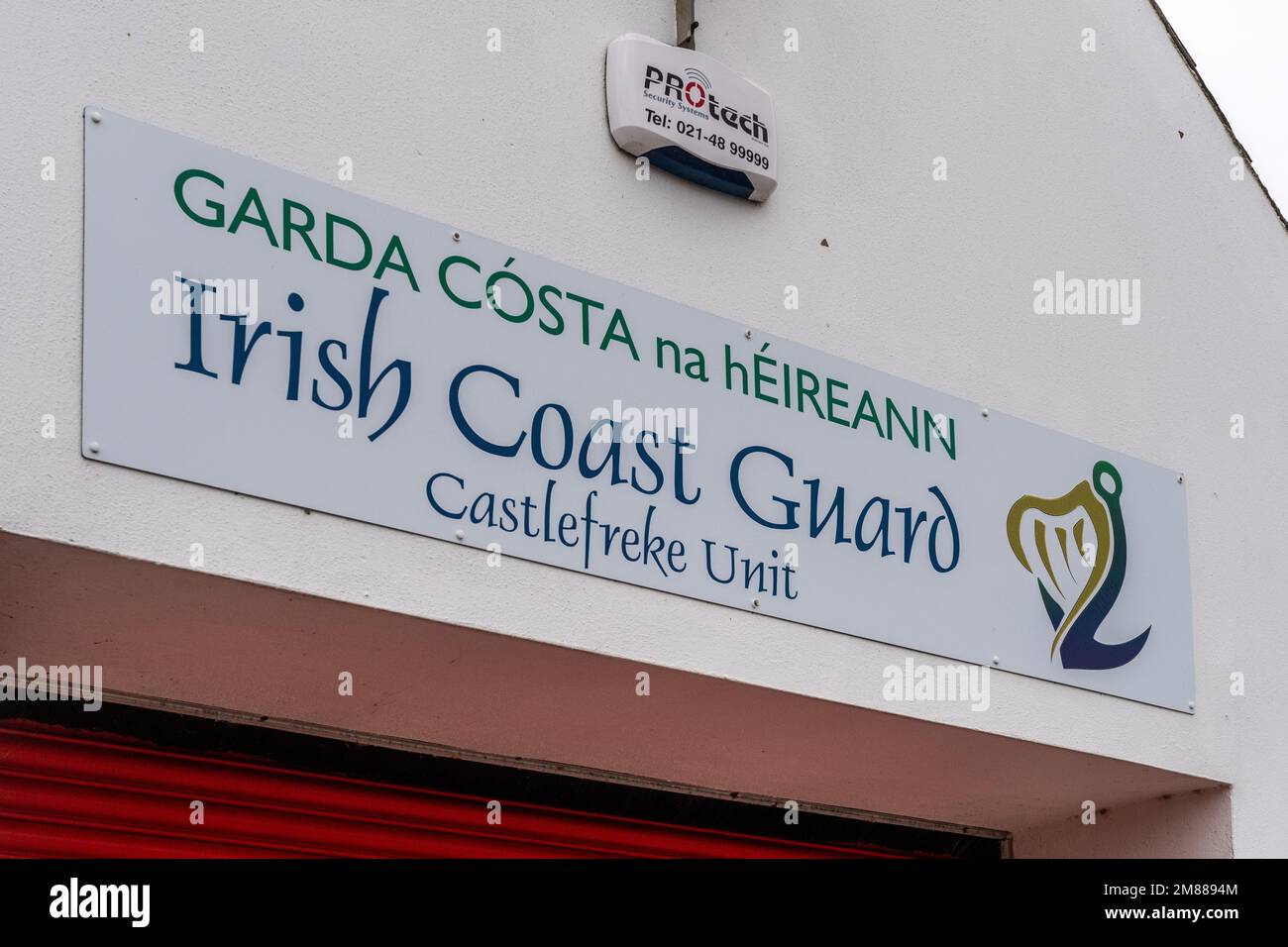 Irish Coast Guard Station in Castlefreke, West Cork, Irland. Stockfoto