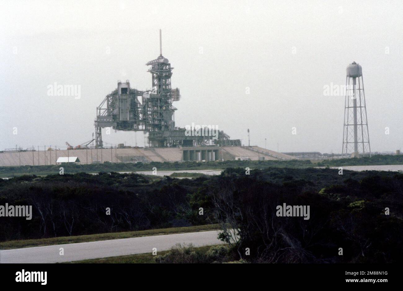 Ein Blick auf den Startkomplex 39A für das Space Shuttle. Basis: Cape Canaveral Bundesstaat: Florida (FL) Land: Vereinigte Staaten von Amerika (USA) Stockfoto