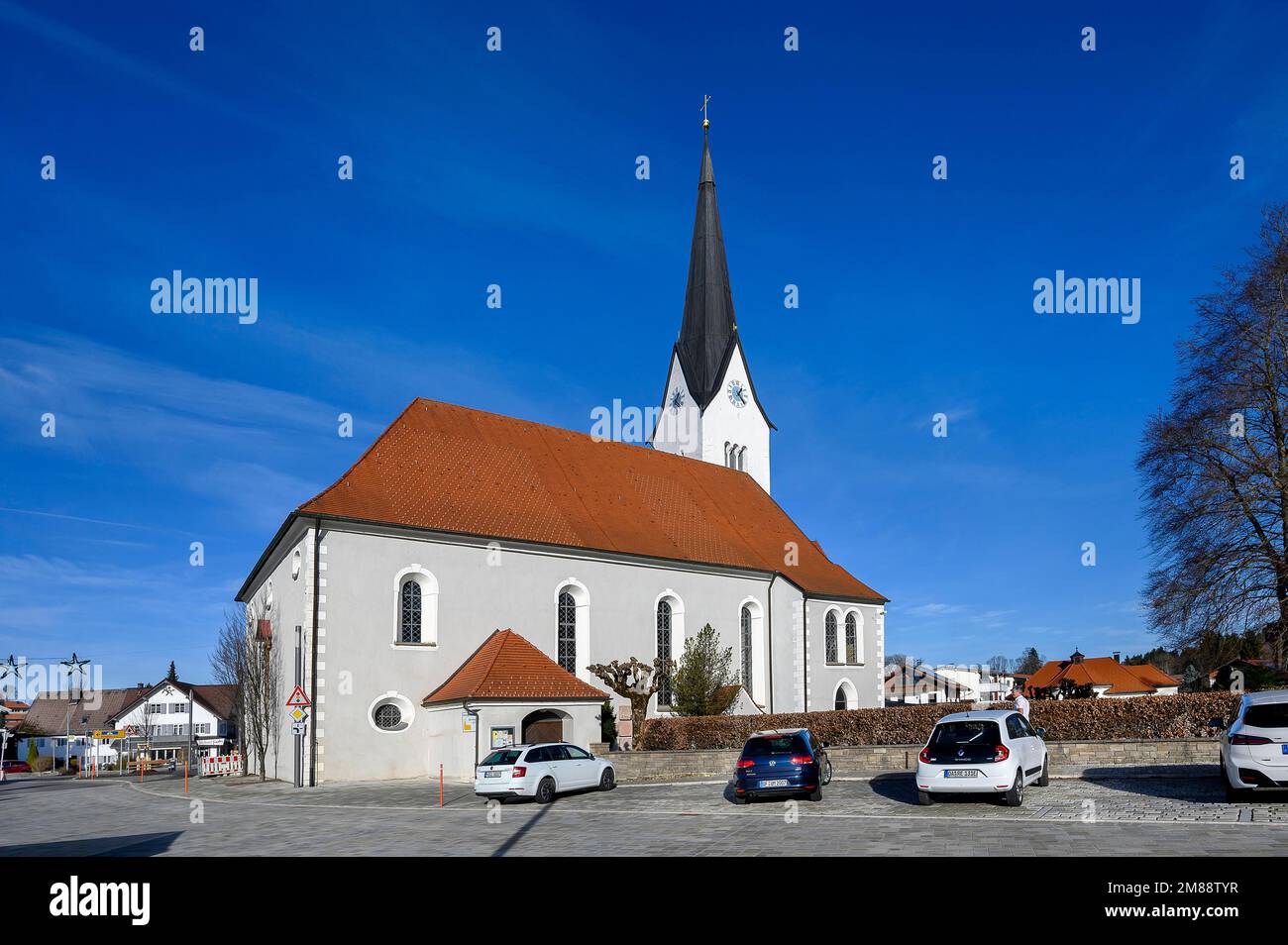 Heilige Dreifaltigkeitskirche in Sulzberg, Allgäu, Bayern, Deutschland, Europa Stockfoto