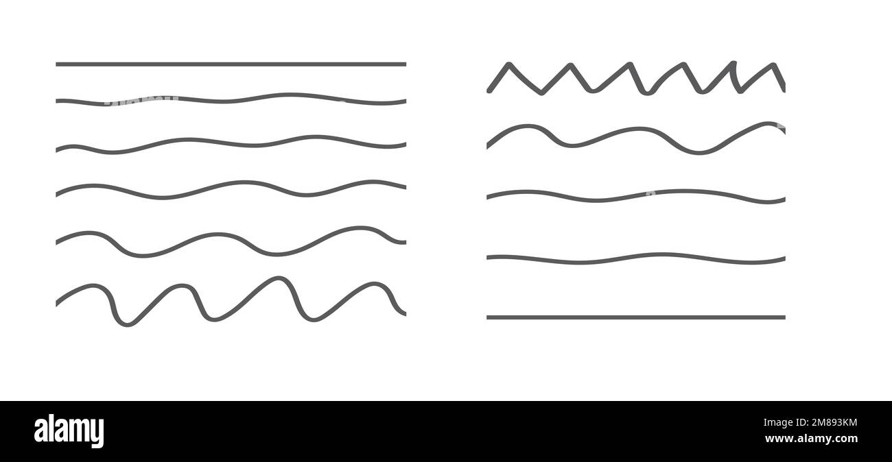 Schraffurlinien von Hand zeichnen. Anderer Stiftkratzer. Doodle isolierter Vektor. Stock Vektor