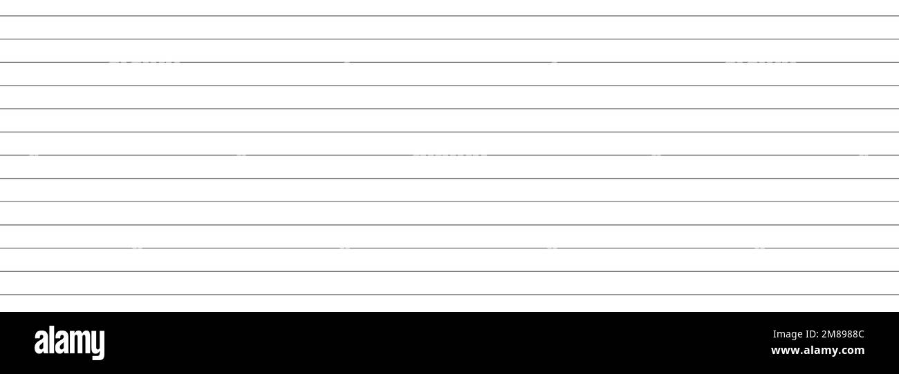 Schwarz-weiße Linie. Gerade horizontale Grundlinie. Nahtloses Streifenmuster. Handgezeichneter isolierter Hintergrund. Stock Vektor